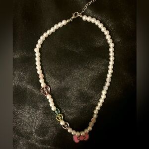 Hello Kitty Pearl Multicolor Heart Necklace